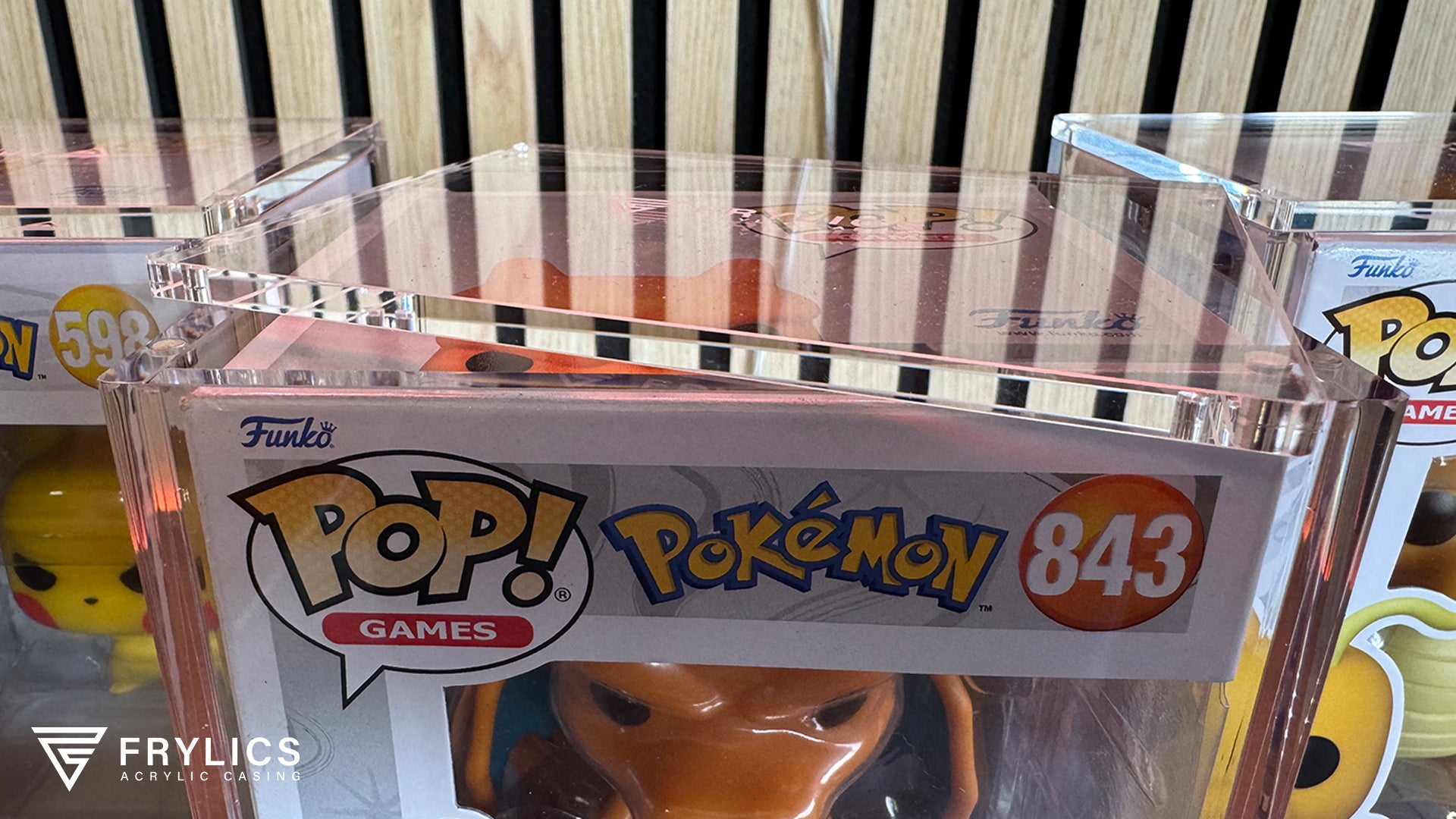 Frylics acryl case voor Funko Pop close up van deksel