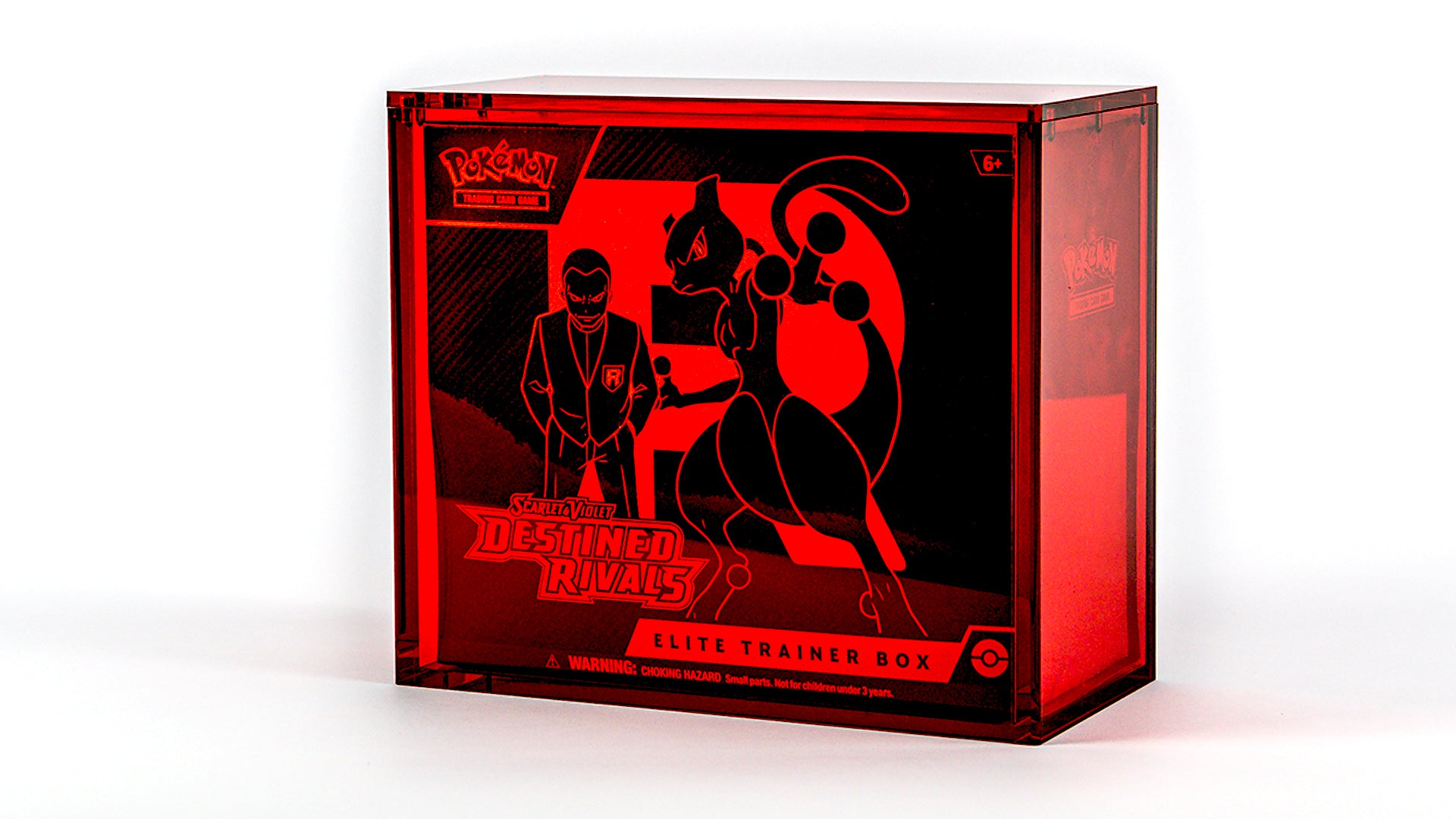 Pokemon Elite Trainer Box Acryl case transparant red