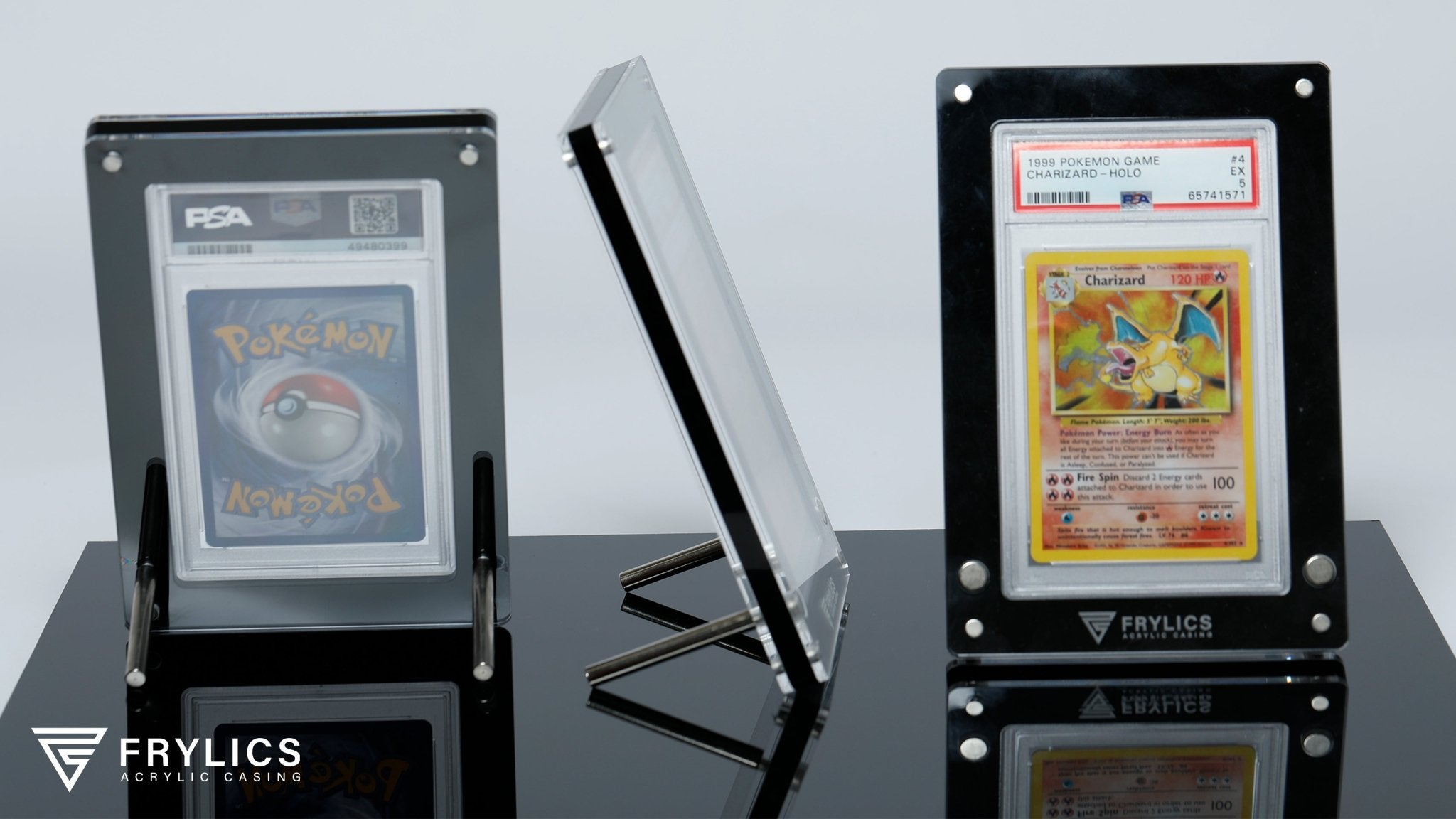 Graded kaart 1-slot acryl case - Frylics - PSA CGC Slab acryl case met standaard