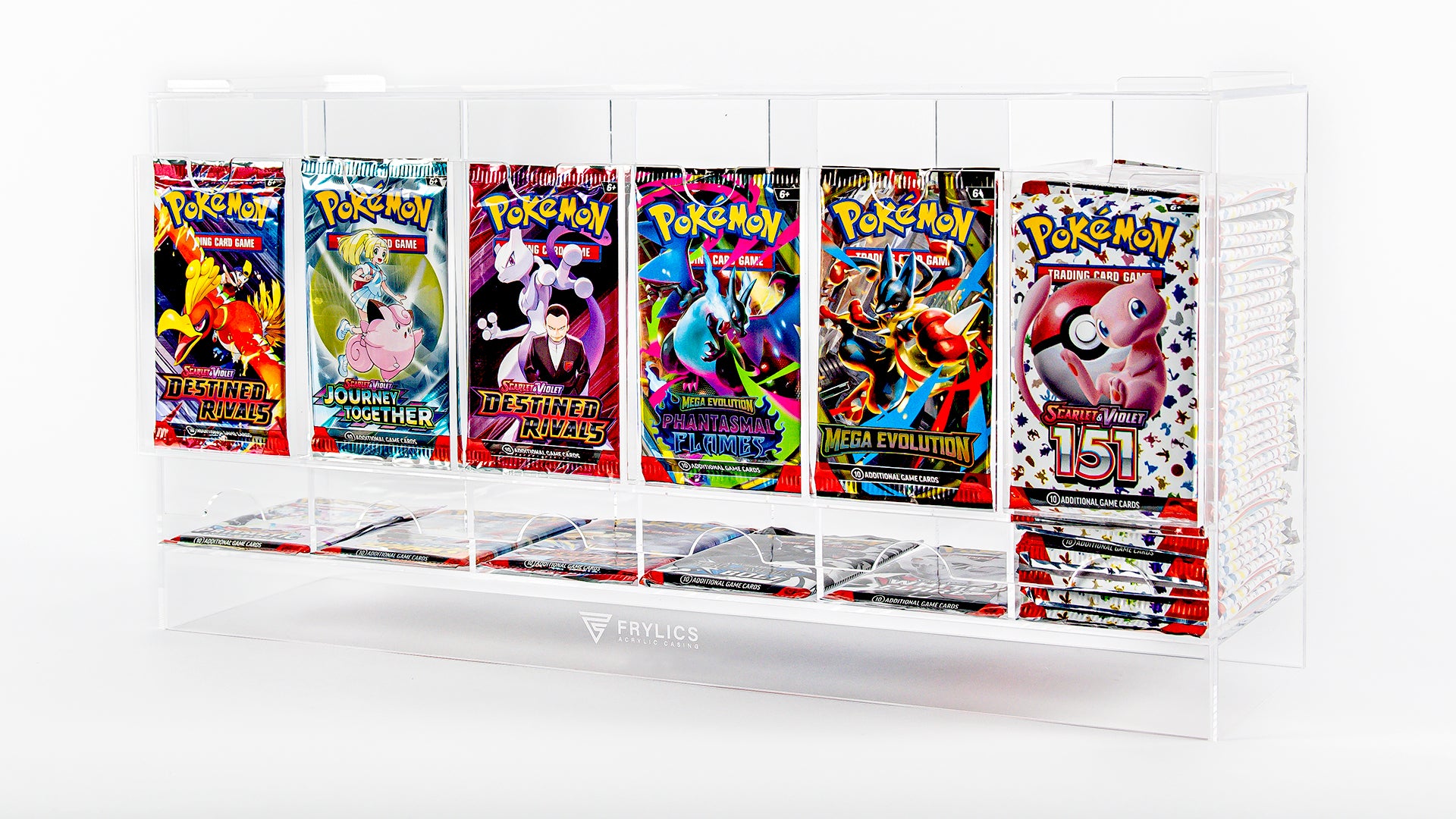 Acrylic Case - Booster pack dispenser 6-slot | Frylics.nl