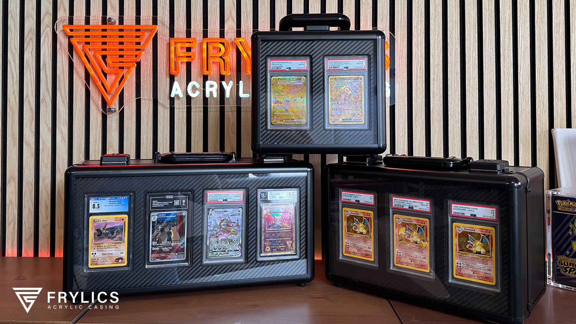 Graded card slab koffer 4' Display