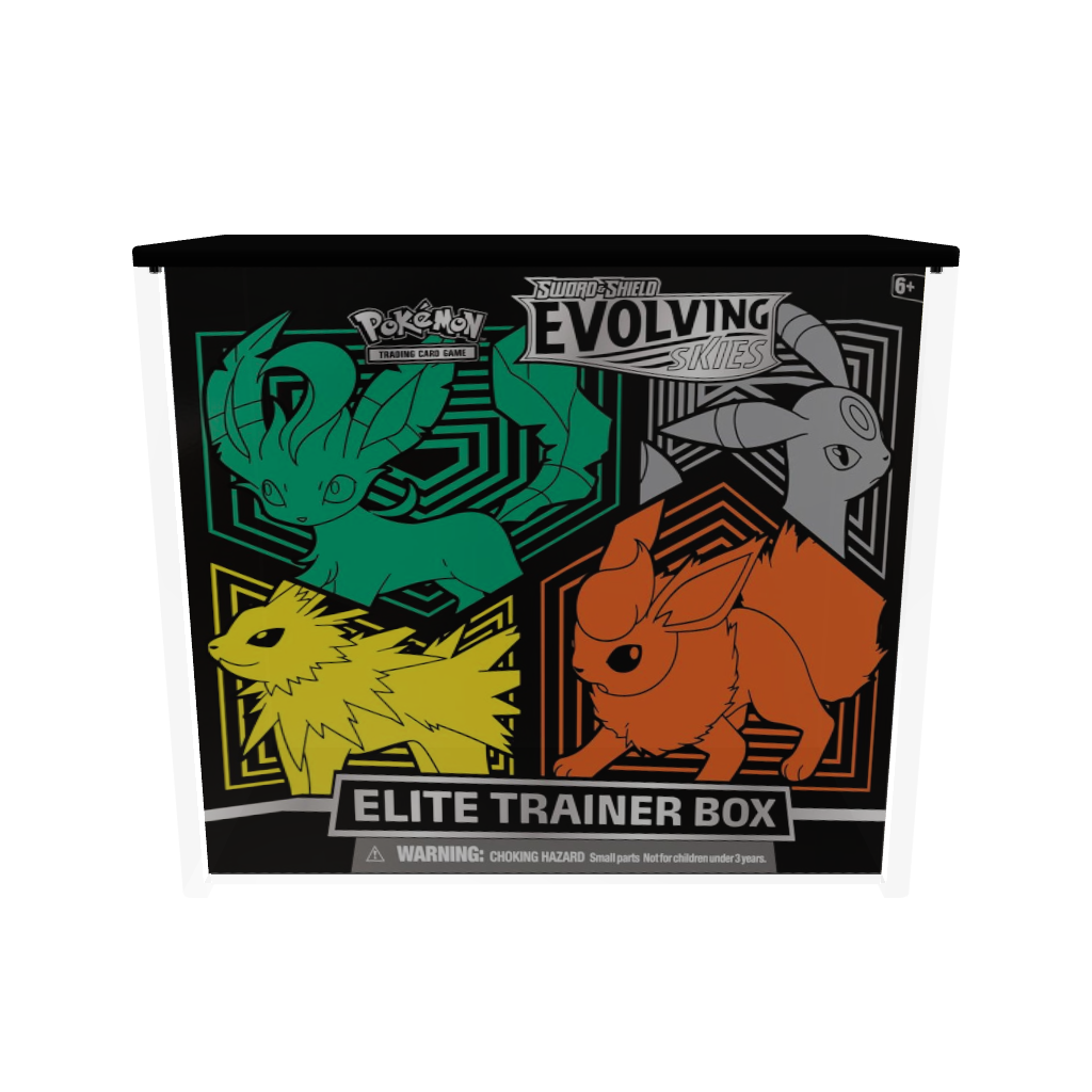 Elite Trainer Box Acryl Case 3D Model Matt Black with image