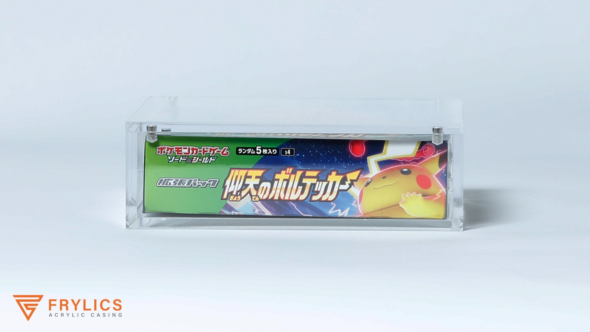 Booster Box Japans groot - Pokémon acryl case - Frylics - Pokémon Japans Booster box groot met VOLT TACKLE SWORD & SHIELD