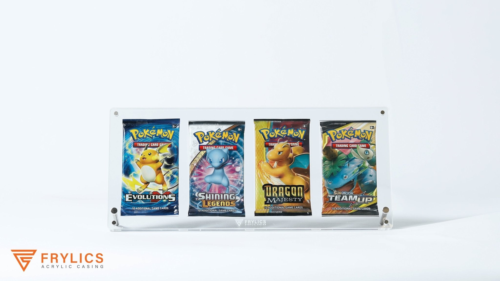 Boosterpack 4-slot - Pokémon acryl case - Frylics - Boosterpack acryl case 4 slots